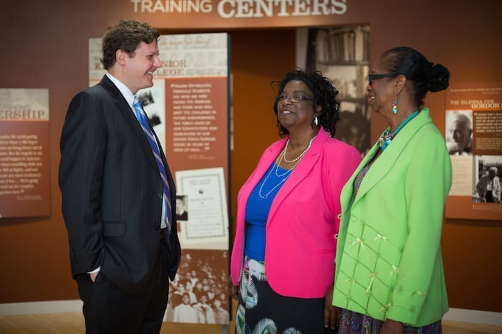 L/R: Taylor Reveley IV, Dorothy Holcomb, Joy Cabarrus Speakes